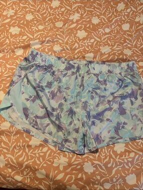 Reebok Women's Mint & Lavender Floral Athletic Shorts